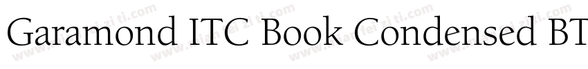 Garamond ITC Book Condensed BT字体转换